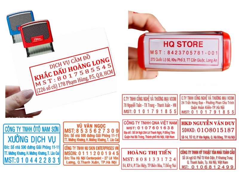 Dịch vụ l&agrave;m khắc con dấu tại H&agrave; Tĩnh lấy ngay